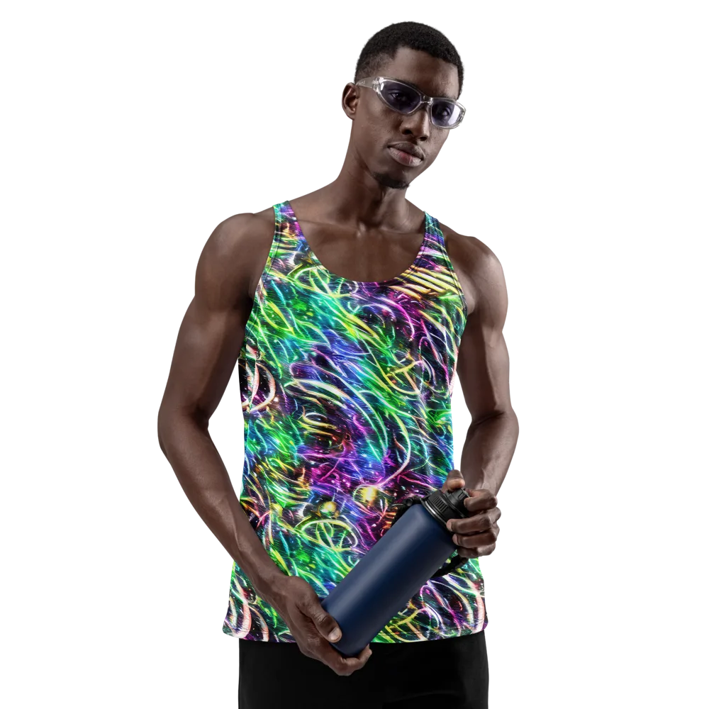 Nightglow Waves on Men's Tank Top — Front