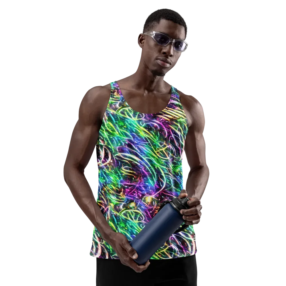 Nightglow Waves on Men's Tank Top — Front