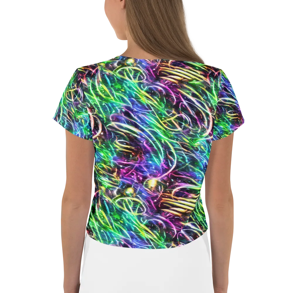 Nightglow Waves on Crop Tee — Back