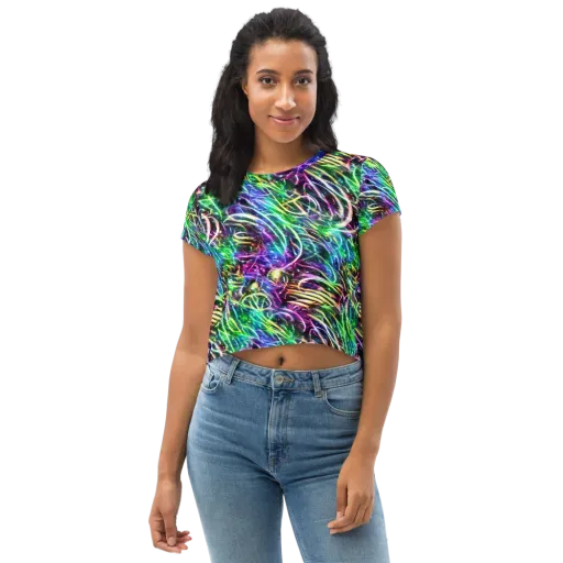 Nightglow Waves on a Crop Tee