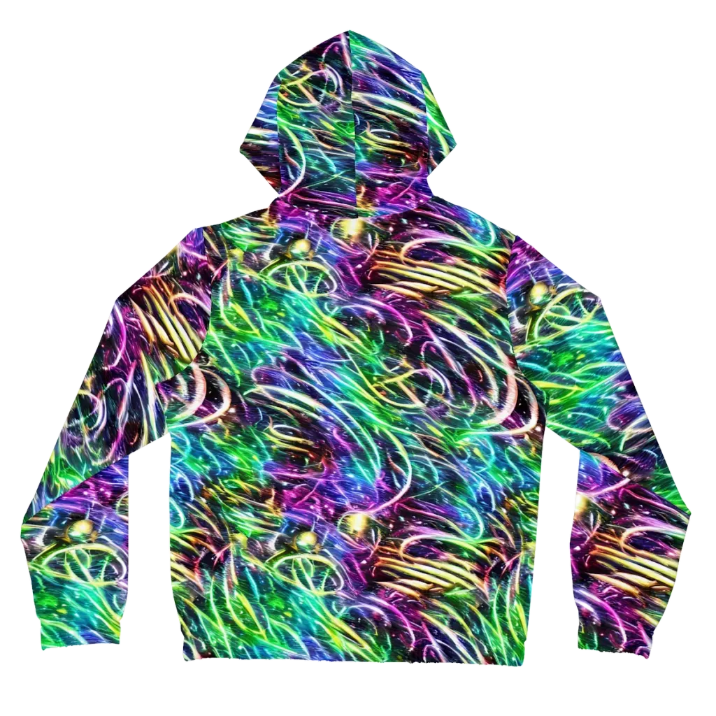 Nightglow Waves on Women's Full-Zip Hoodie — Back