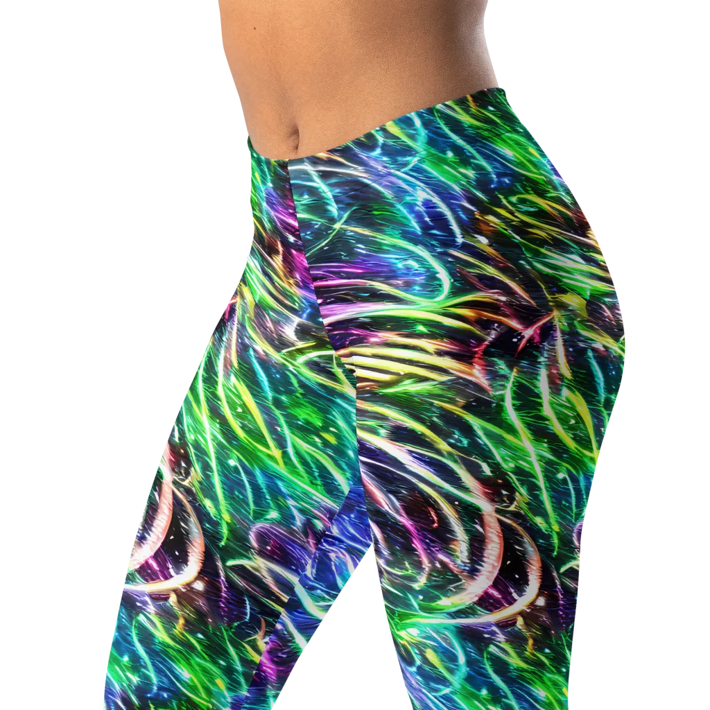 Nightglow Waves on Leggings — Left Front