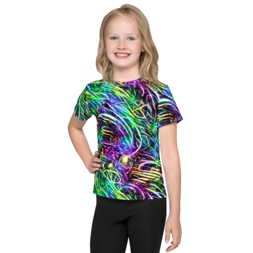 Nightglow Waves on a Kids Crew Neck T-Shirt