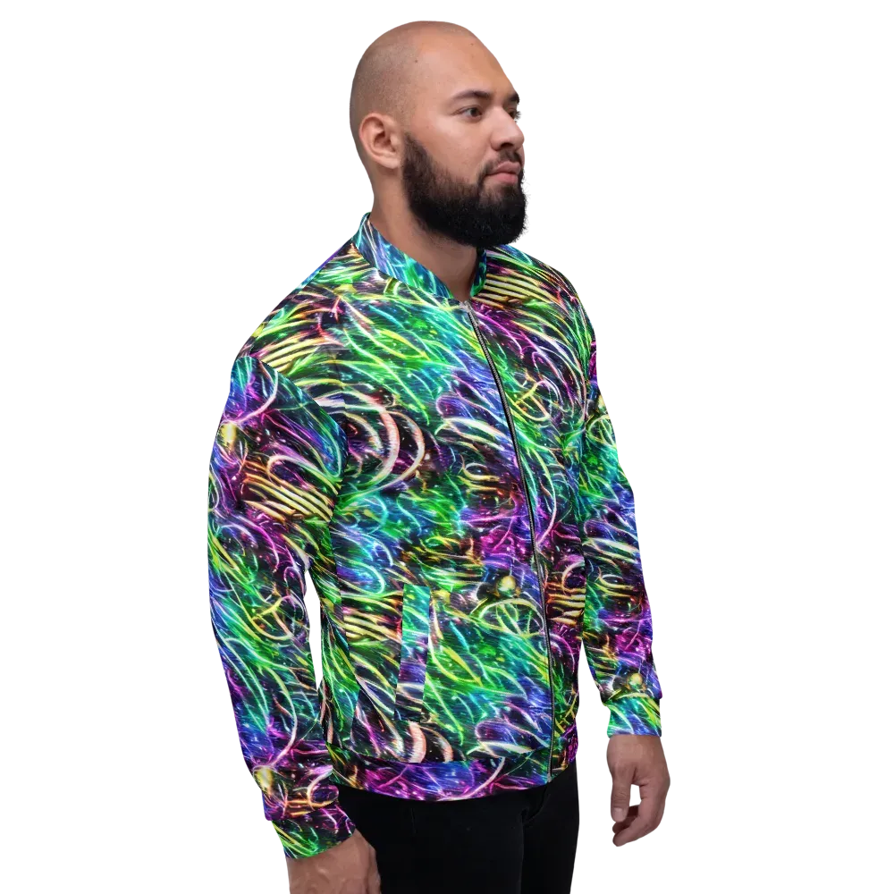 Nightglow Waves on Bomber Jacket — Right