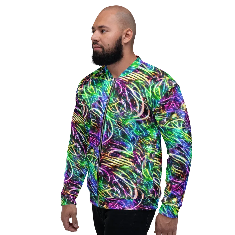 Nightglow Waves on Bomber Jacket — Left