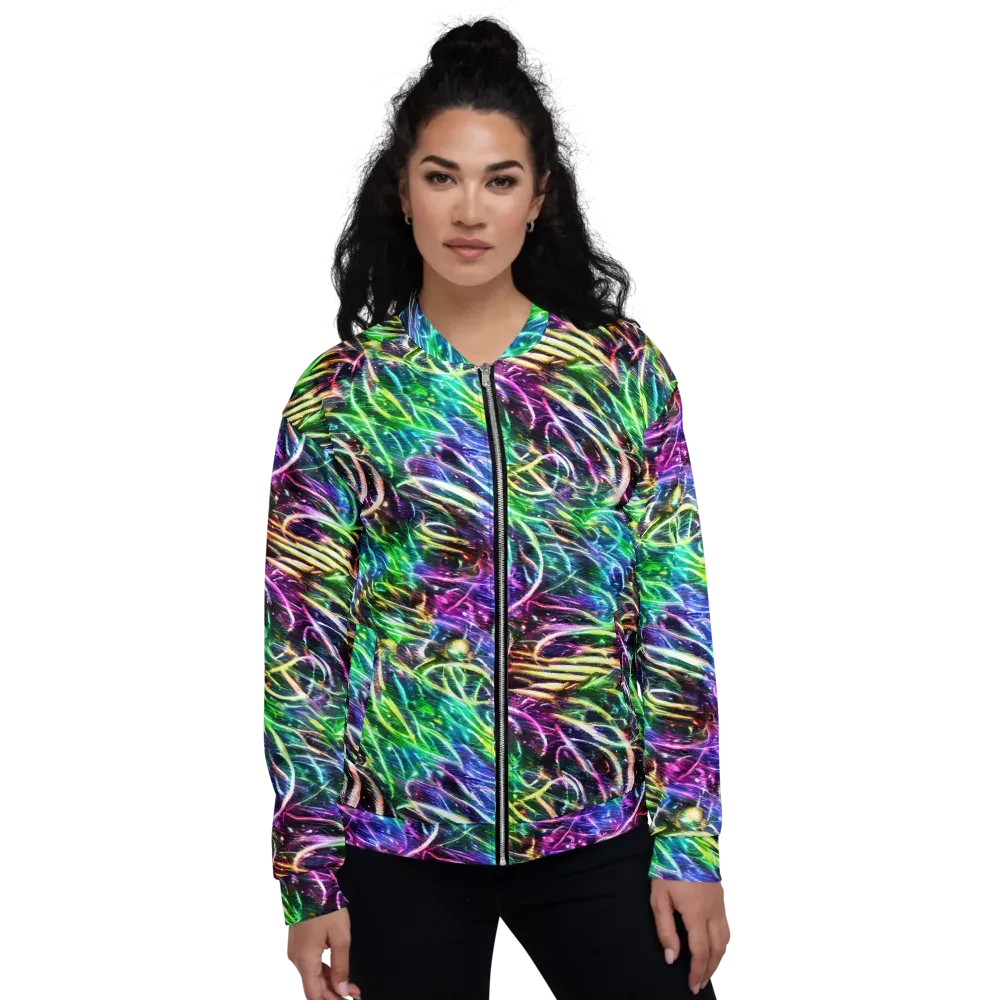 Nightglow Waves on Bomber Jacket — Front