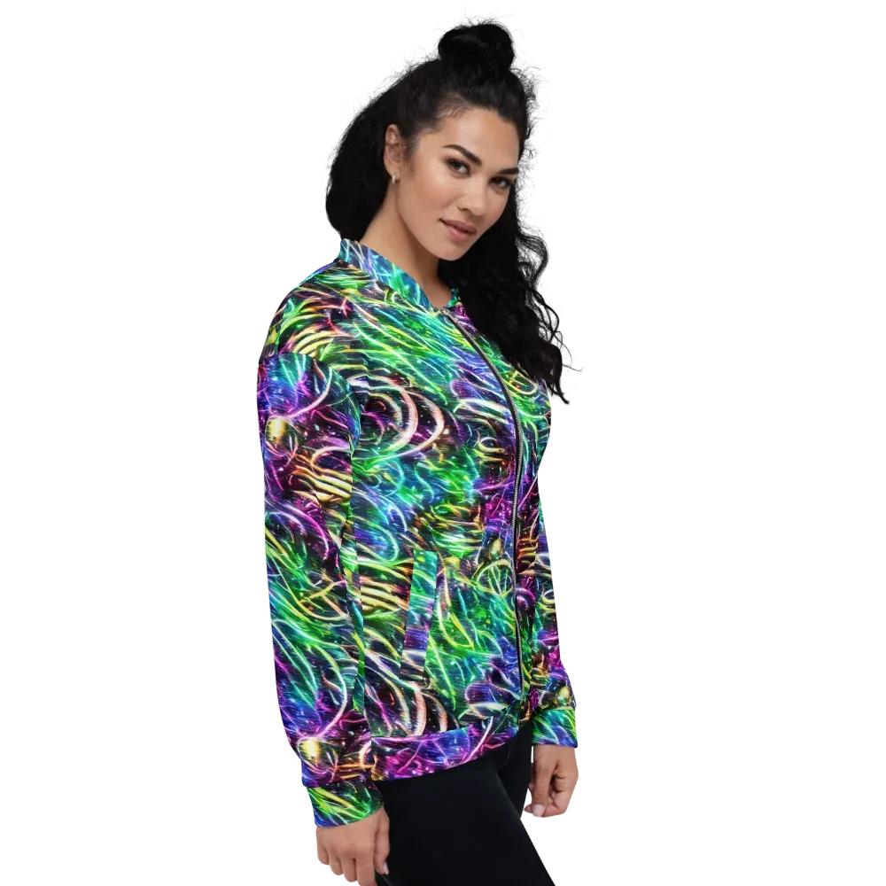 Nightglow Waves on Bomber Jacket — Right