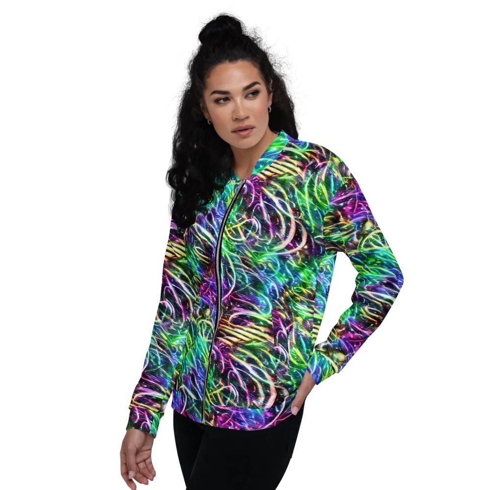 Nightglow Waves on Bomber Jacket — Left