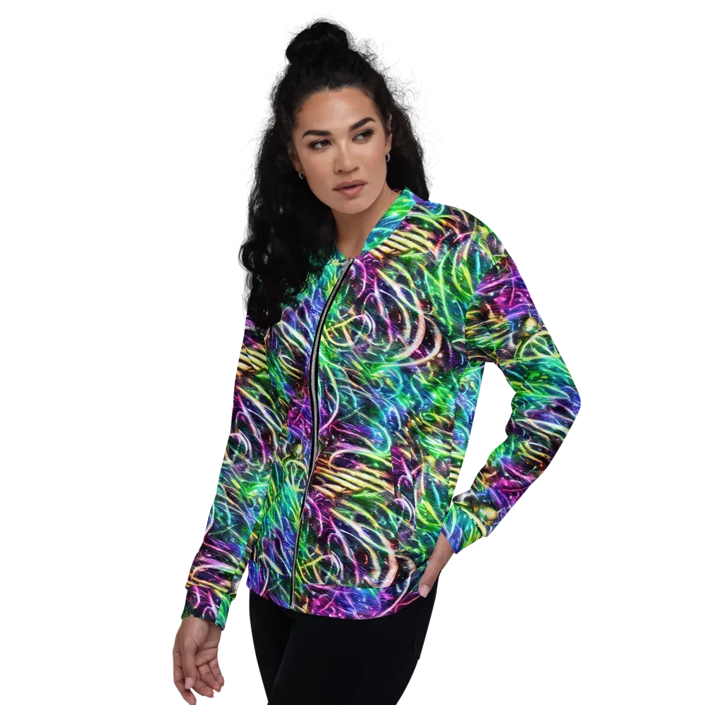 Nightglow Waves on Bomber Jacket — Left