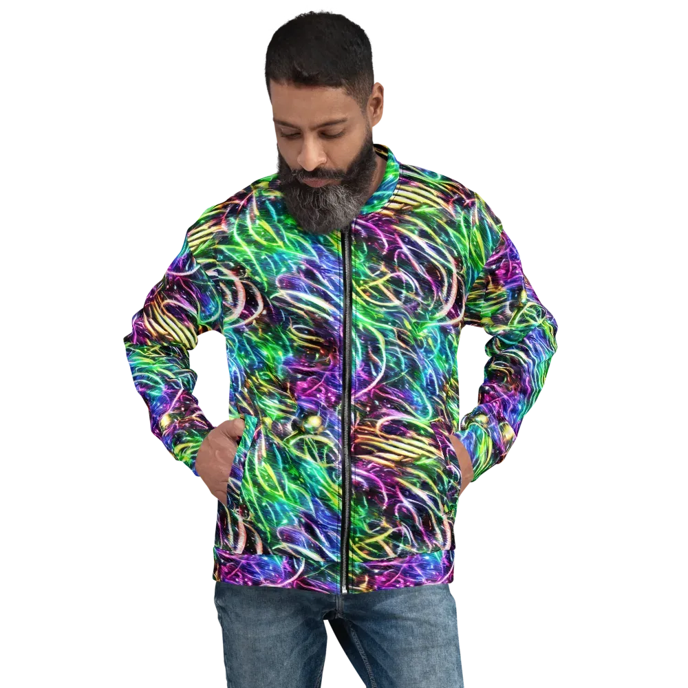 Nightglow Waves on Bomber Jacket — Front