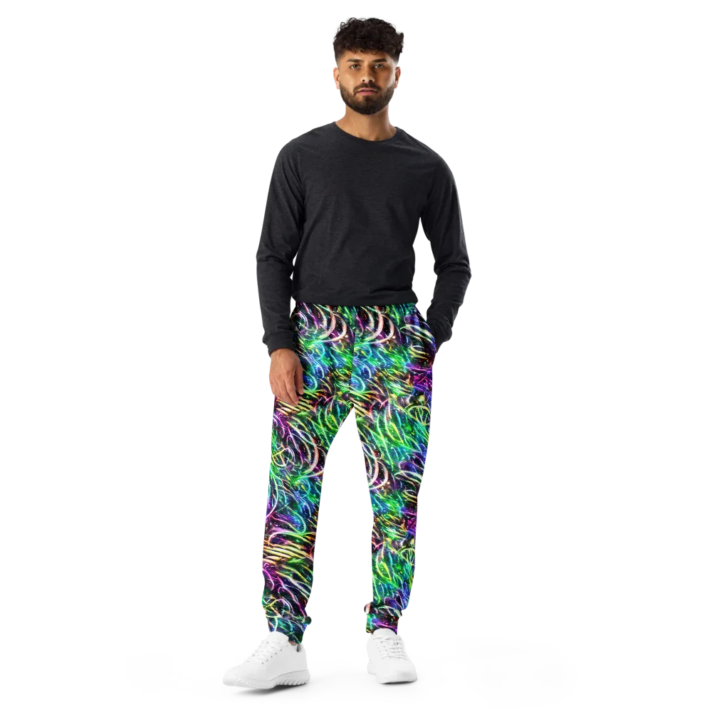 Nightglow Waves on Men's Joggers — Front