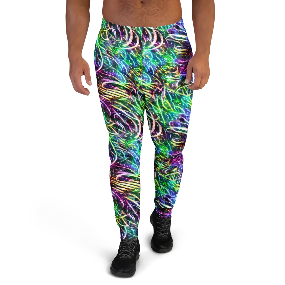 Nightglow Waves on Men's Joggers — Front
