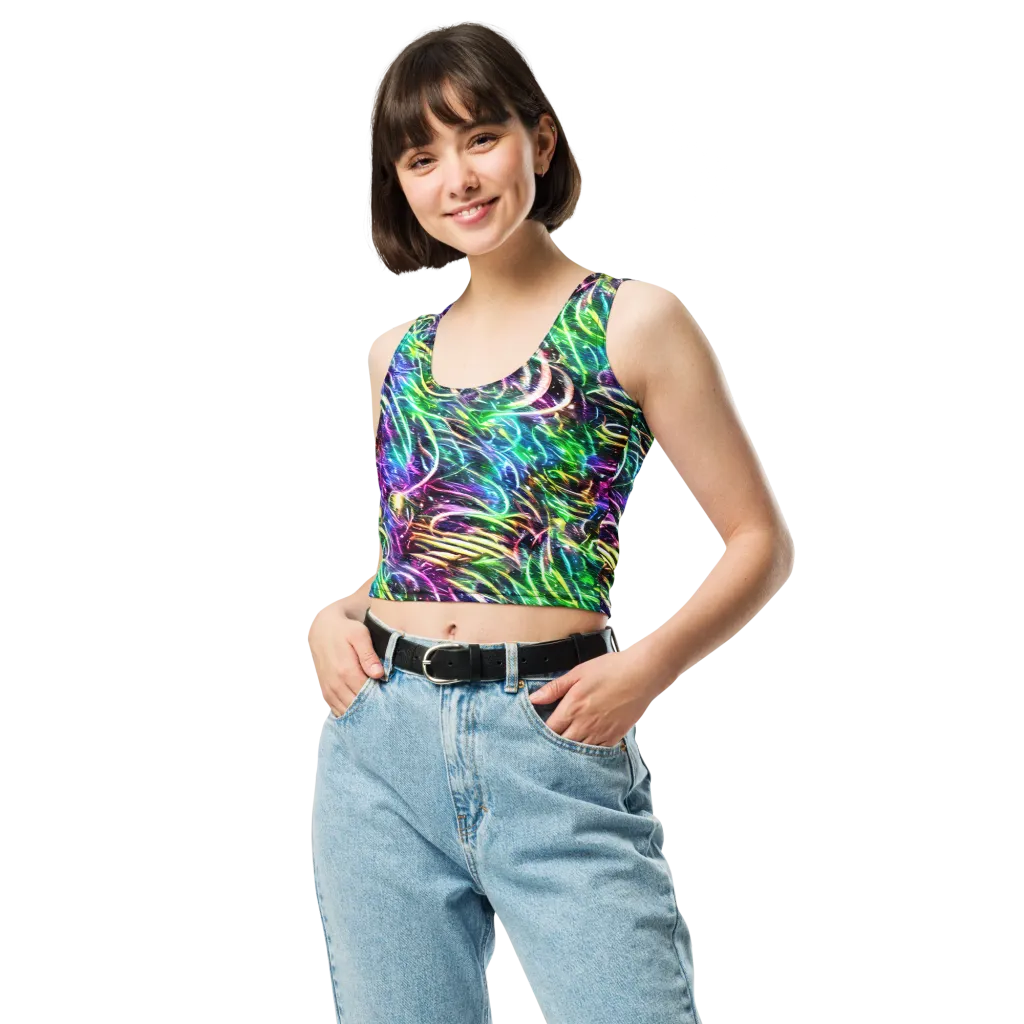 Nightglow Waves on Crop Top — Front