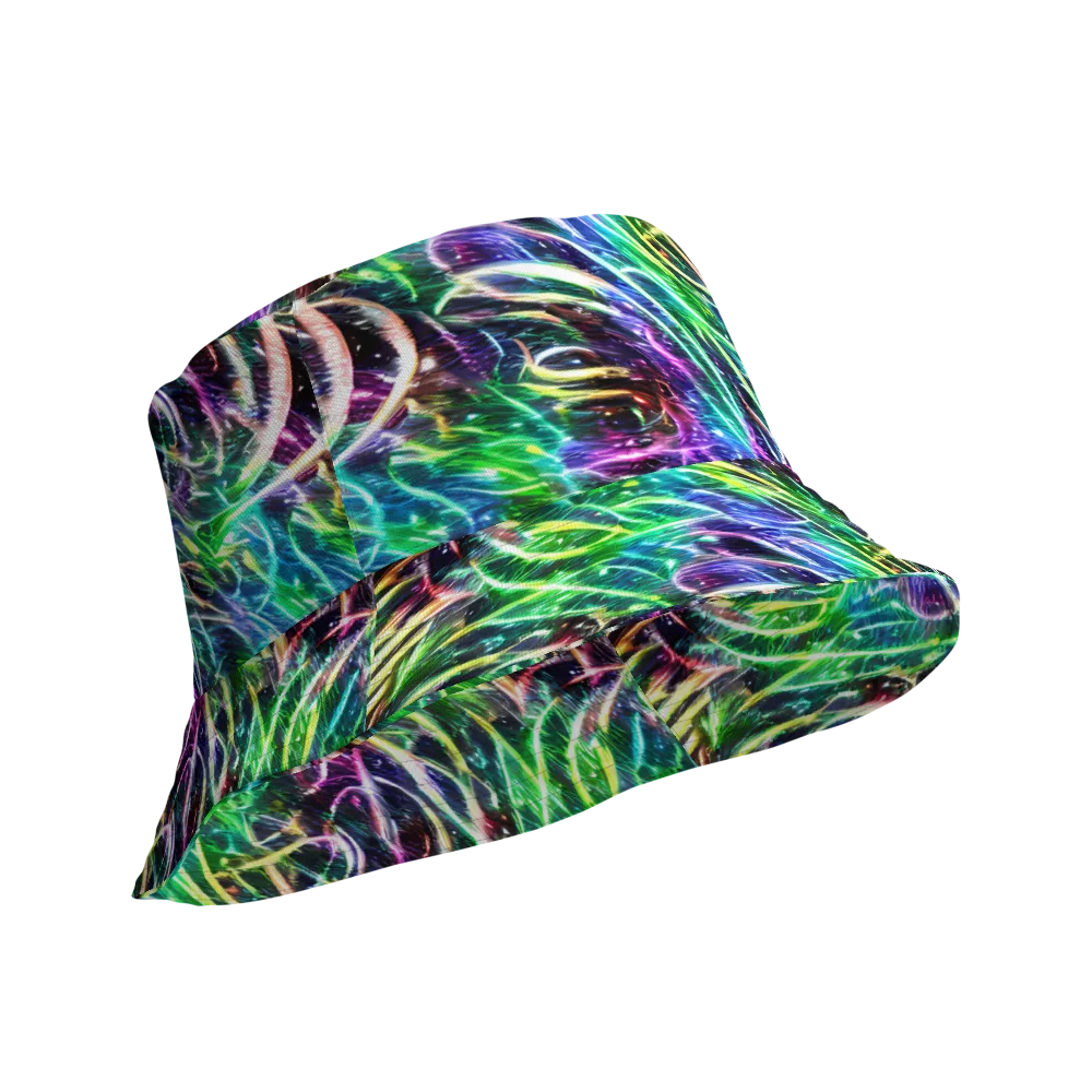 Nightglow Waves on Reversible Bucket Hat — Product details Outside