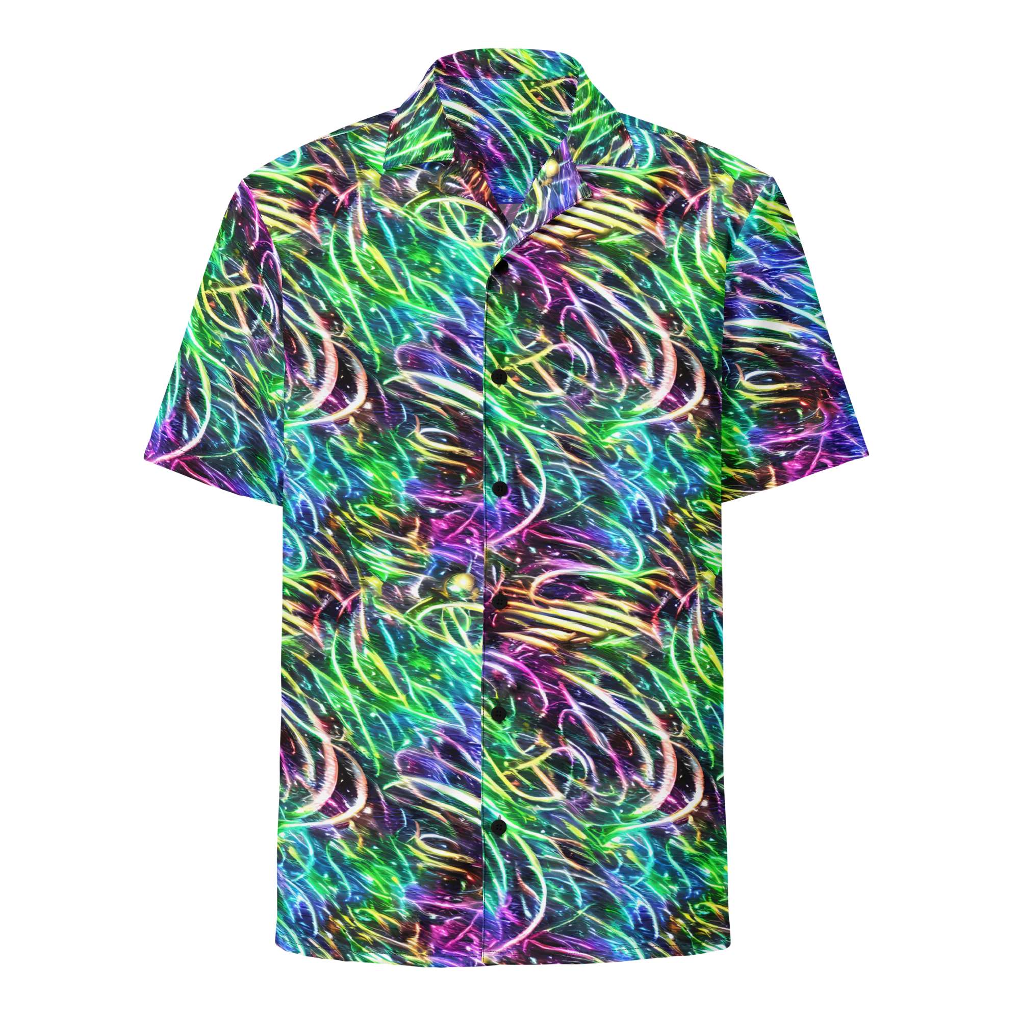 Nightglow Waves on Button Shirt — Front