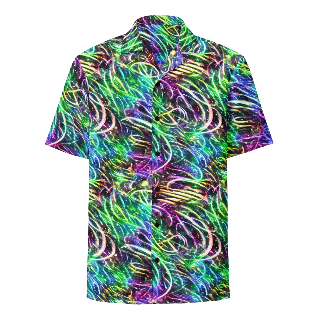 Nightglow Waves on Button Shirt — Front