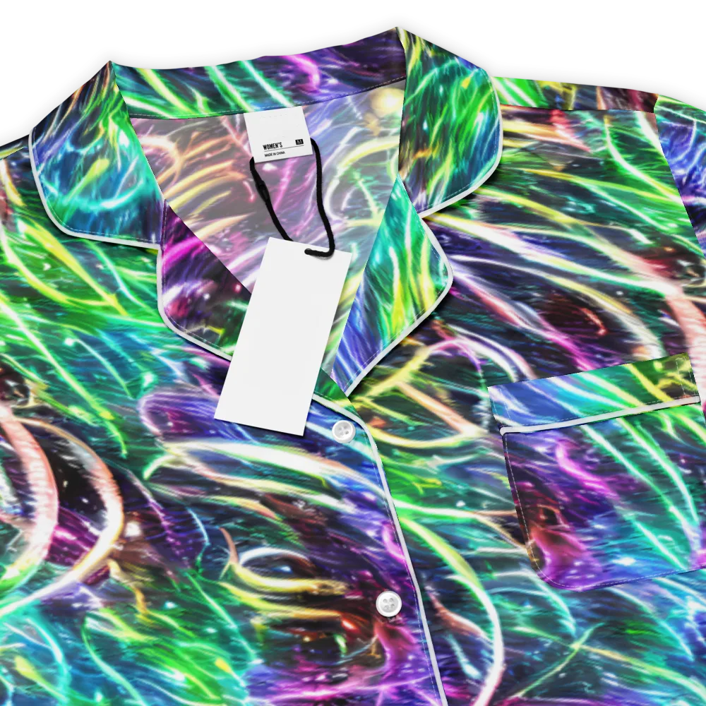 Nightglow Waves on Women's Short Sleeve Pajama Top — Product details
