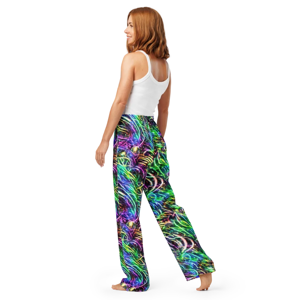 Nightglow Waves on Women's Pajama Pants — Back