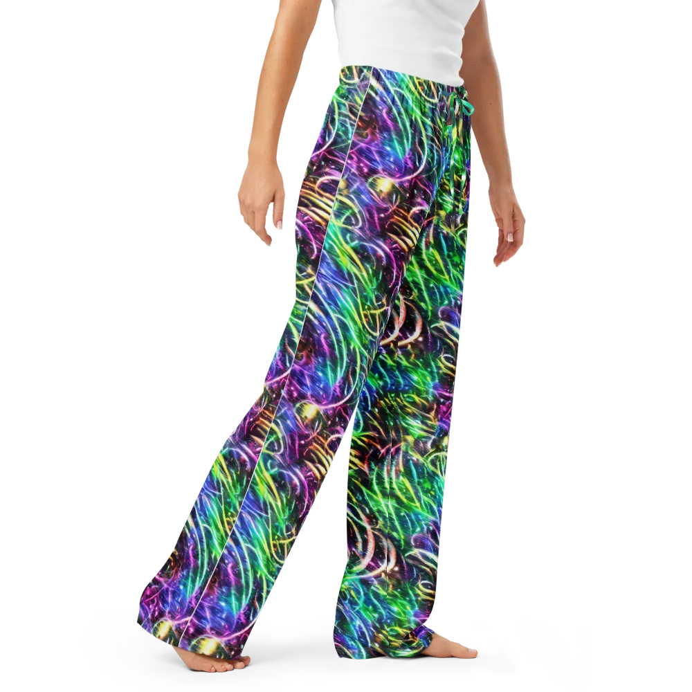 Nightglow Waves on Women's Pajama Pants — Right Front