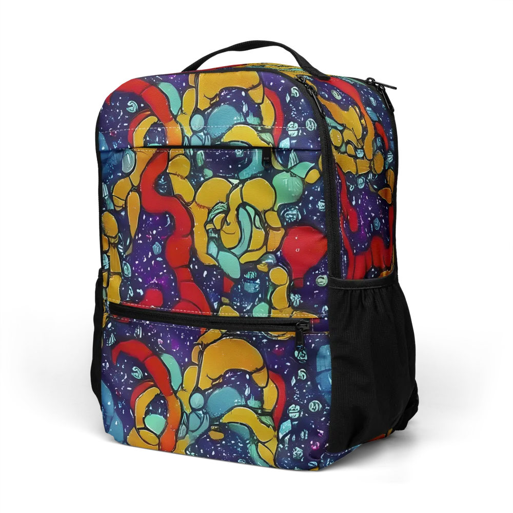 Cosmic Colorfall on Utility Backpack — Left Front