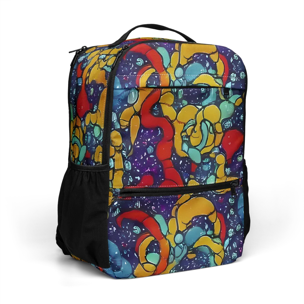 Cosmic Colorfall on Utility Backpack — Right Front