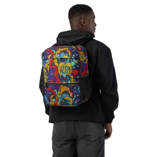 Cosmic Colorfall on a Utility Backpack