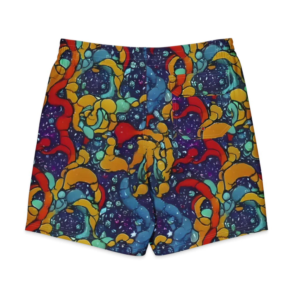 Cosmic Colorfall on Men's Board Shorts — Back