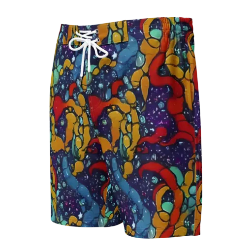 Cosmic Colorfall on a Men's Board Shorts