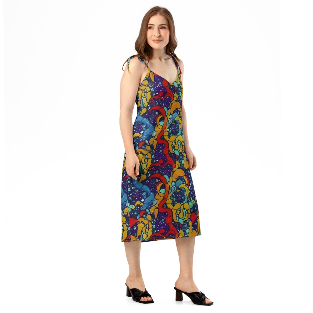 Cosmic Colorfall on Slip Dress — Right Front
