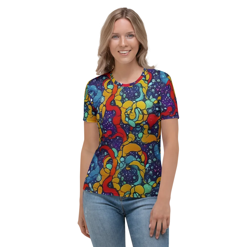 Cosmic Colorfall on Women's Crew Neck T-Shirt — Front