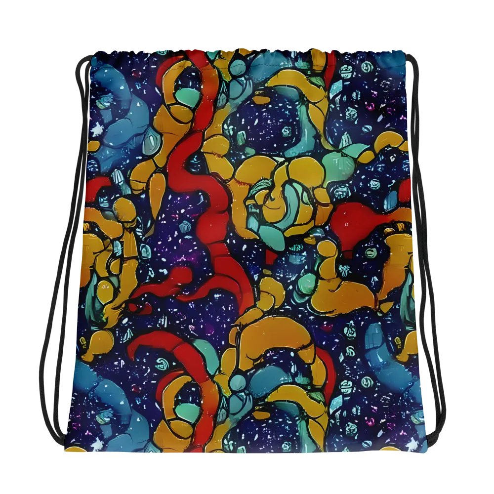 Cosmic Colorfall on Drawstring Bag — Photo