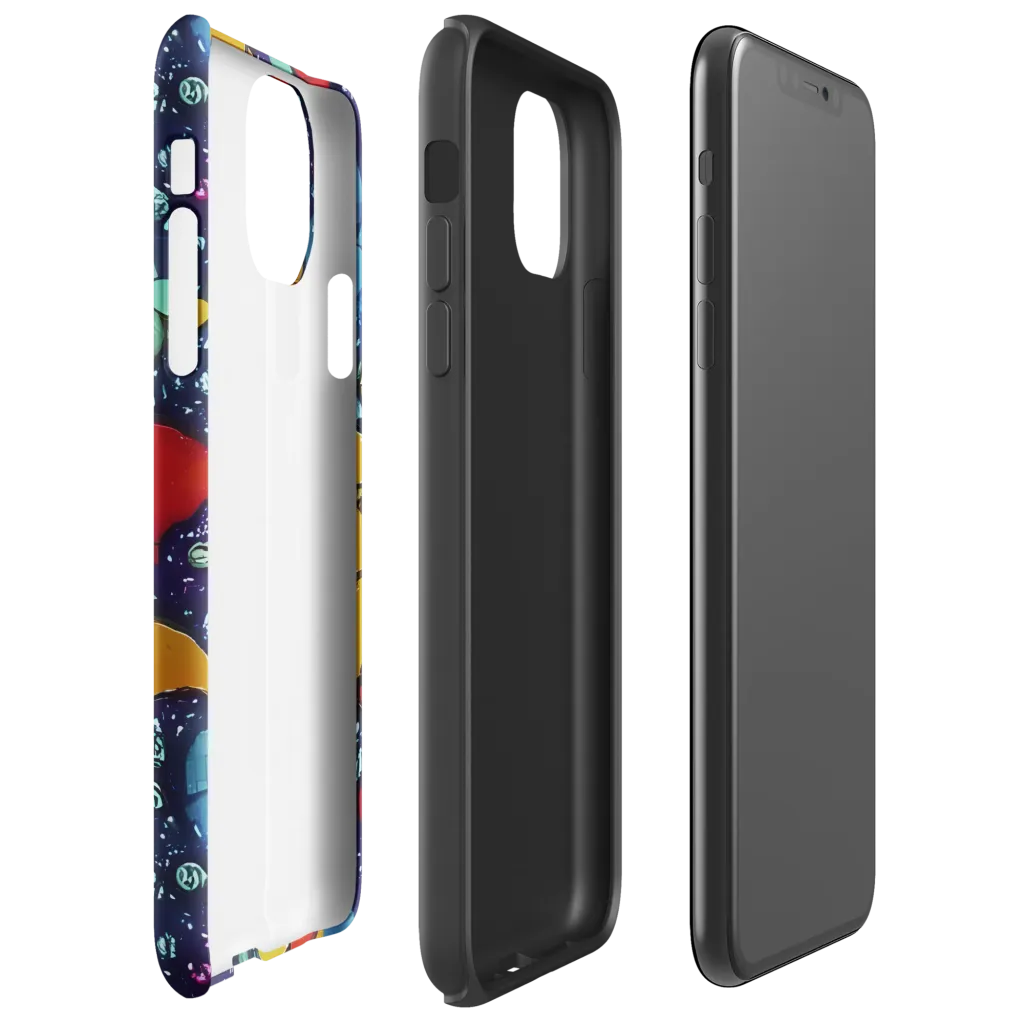 Cosmic Colorfall on Tough Case for iPhone® — Right