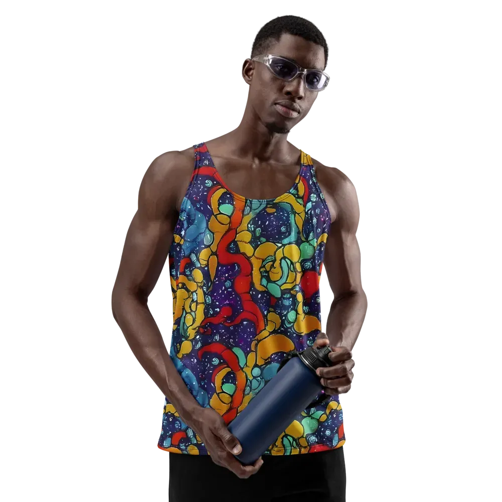 Cosmic Colorfall on Men's Tank Top — Front