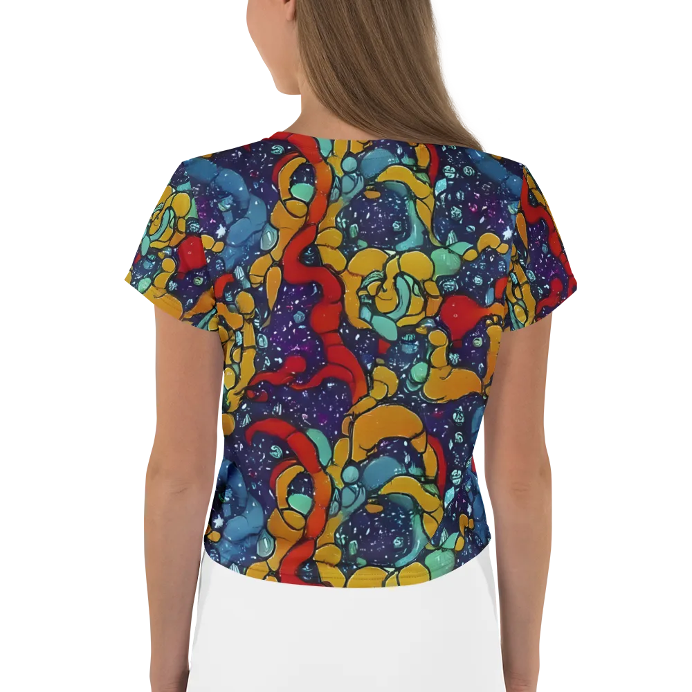 Cosmic Colorfall on Crop Tee — Back