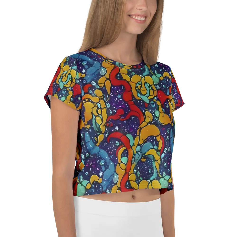Cosmic Colorfall on Crop Tee — Right
