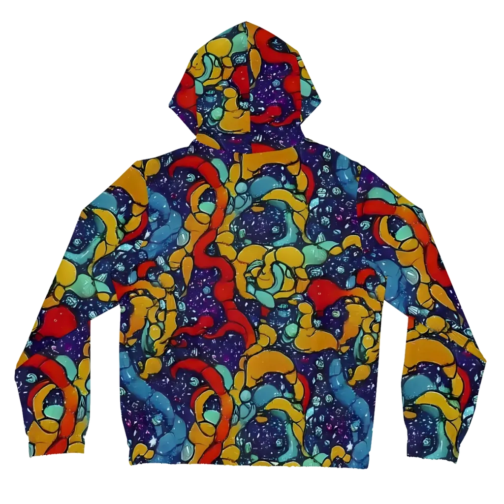 Cosmic Colorfall on Women's Full-Zip Hoodie — Back