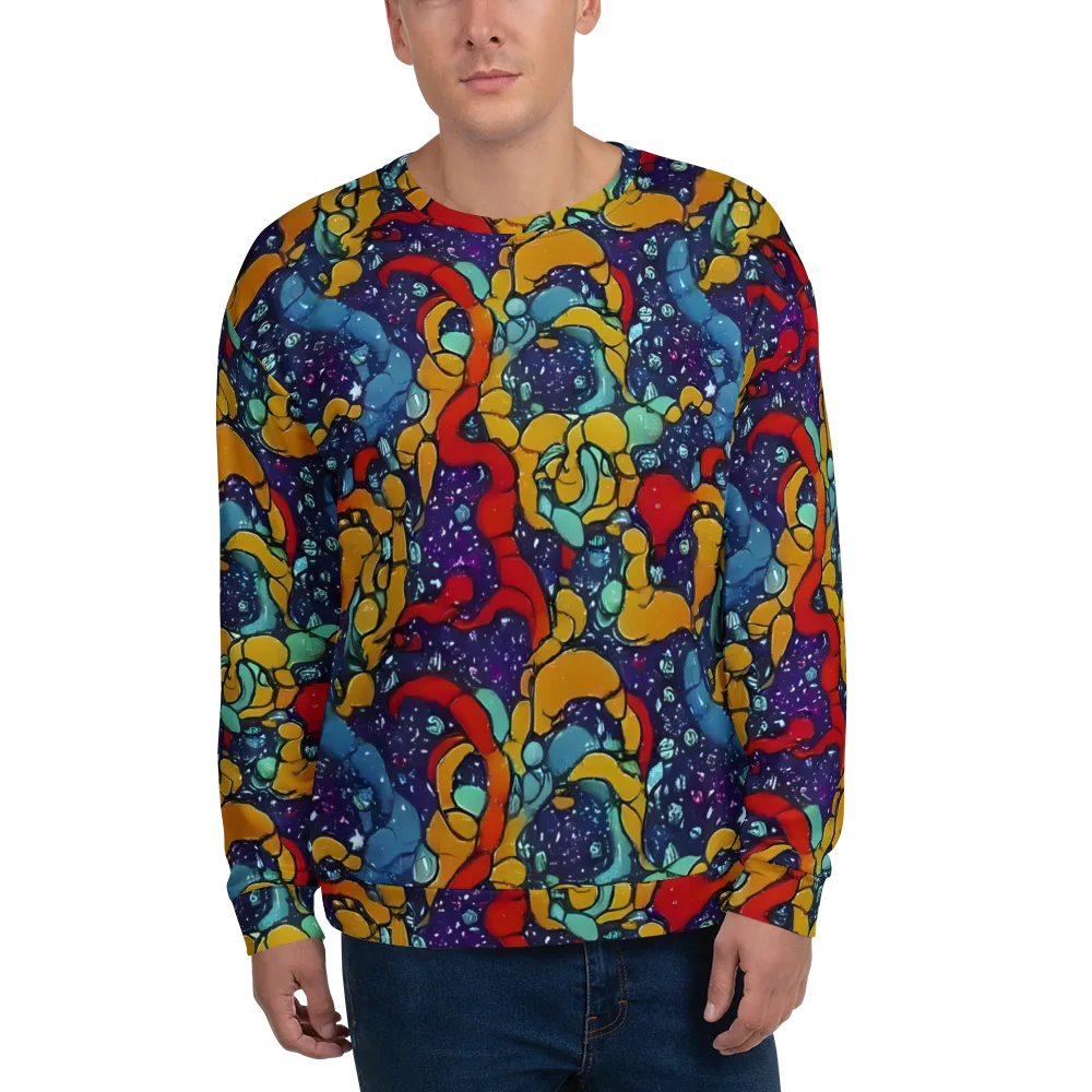Cosmic Colorfall on Sweatshirt — Front