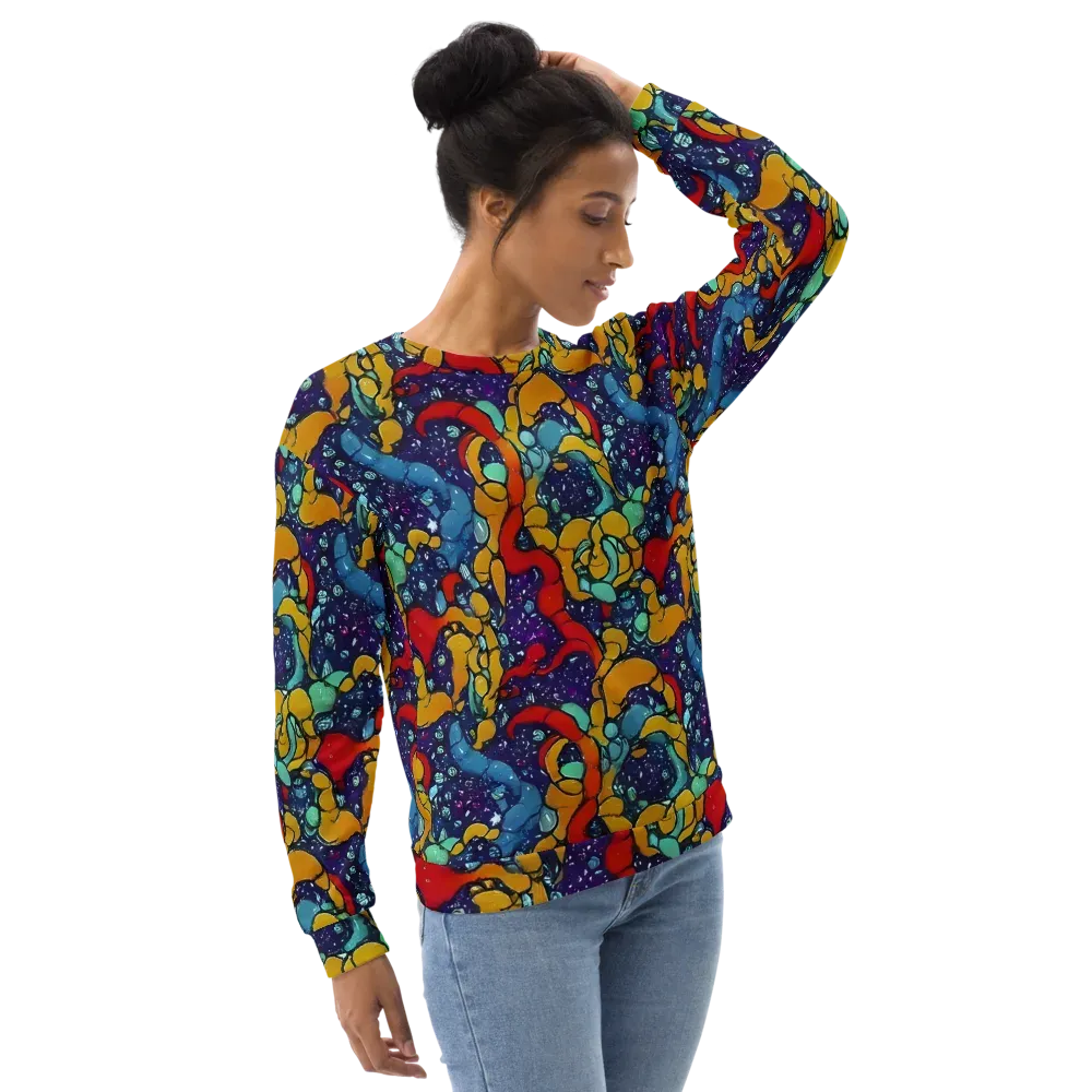 Cosmic Colorfall on Sweatshirt — Right Front