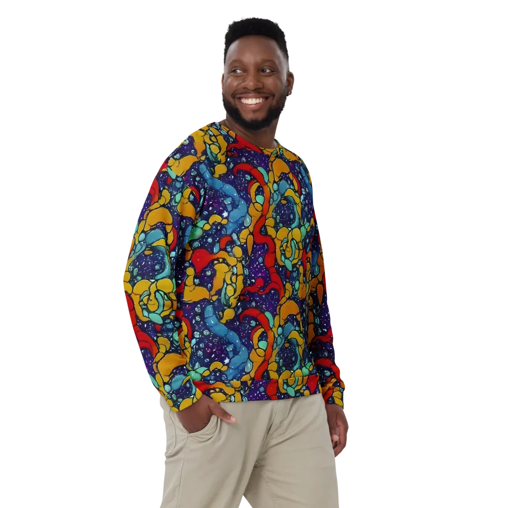 Cosmic Colorfall on Sweatshirt — Front