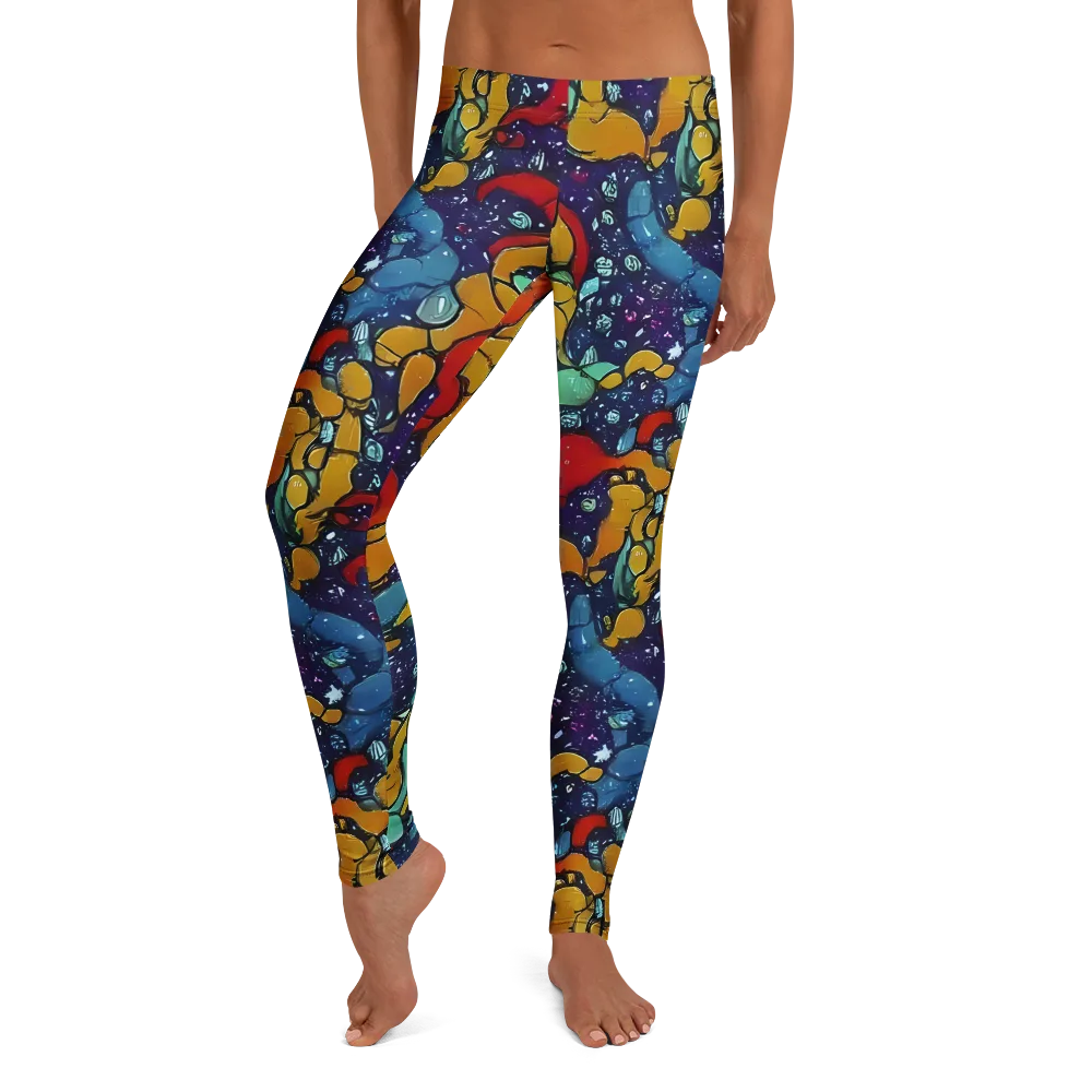 Cosmic Colorfall on Leggings — Front