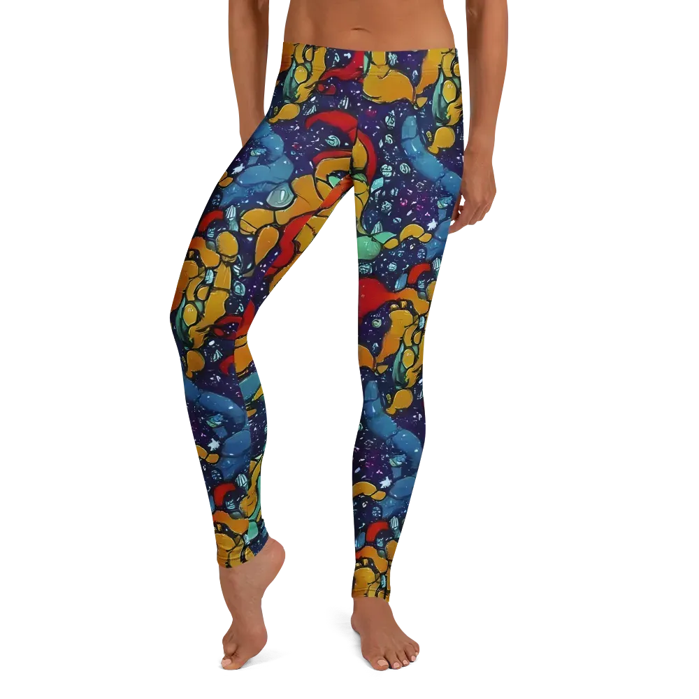Cosmic Colorfall on Leggings — Front