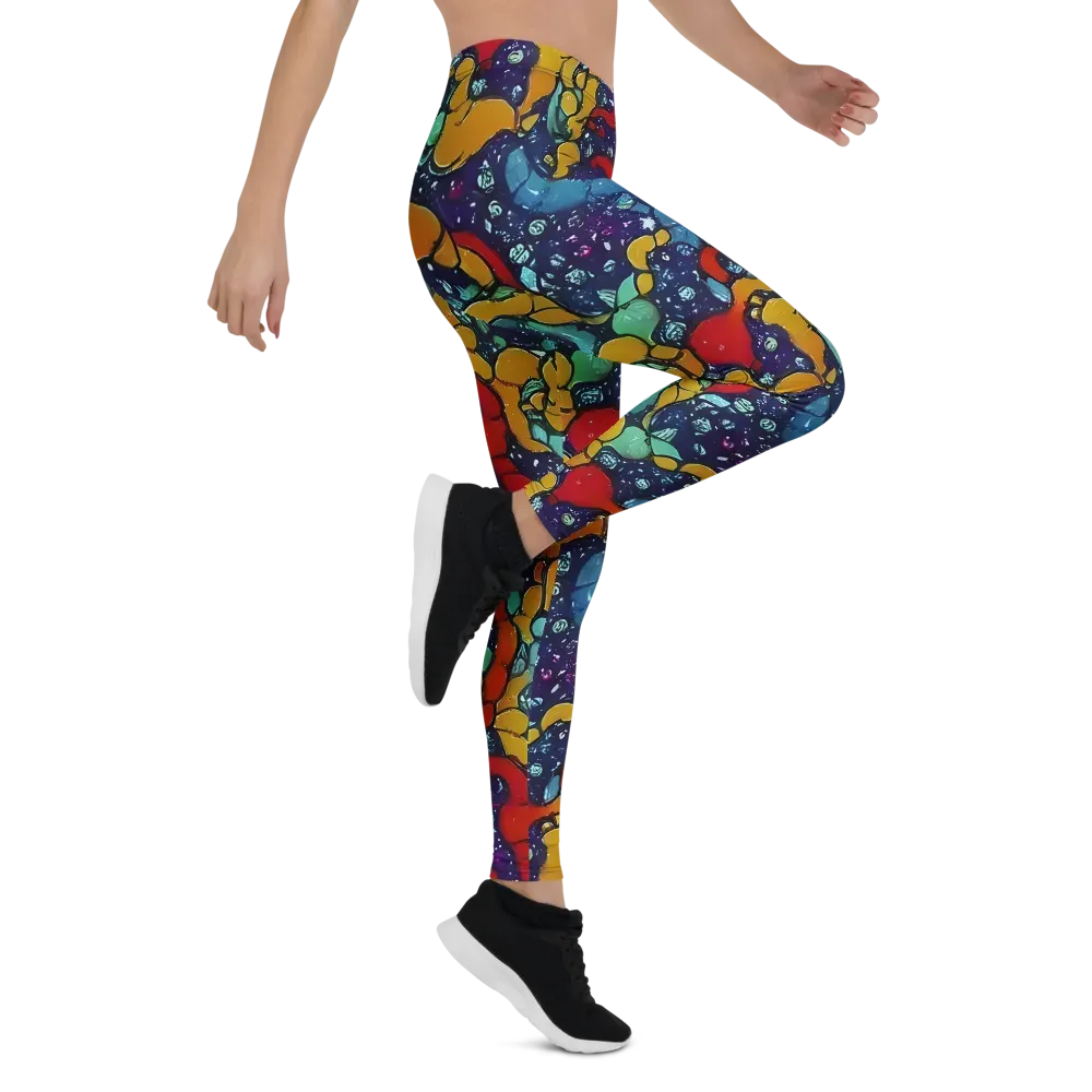 Cosmic Colorfall on Leggings — Right