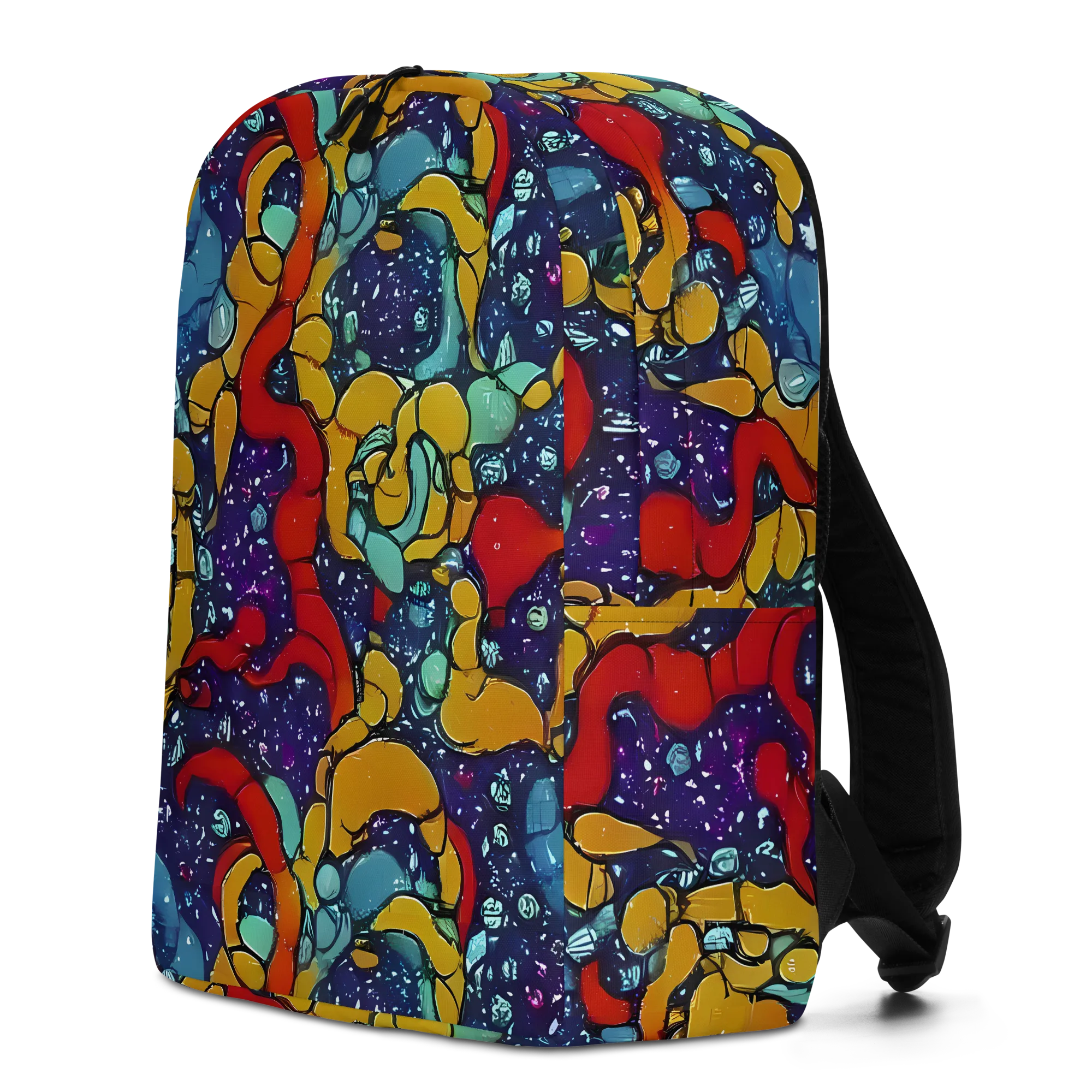 Cosmic Colorfall on Minimalist Backpack — Left