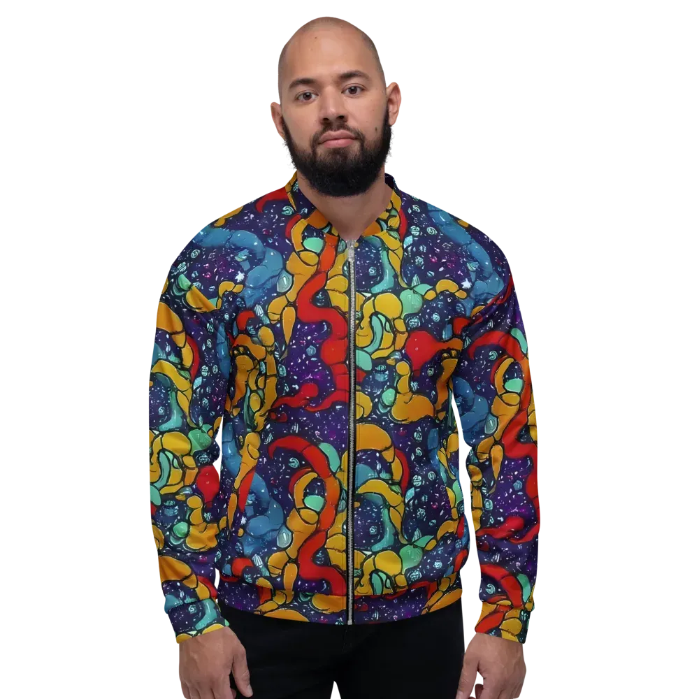 Cosmic Colorfall on Bomber Jacket — Front