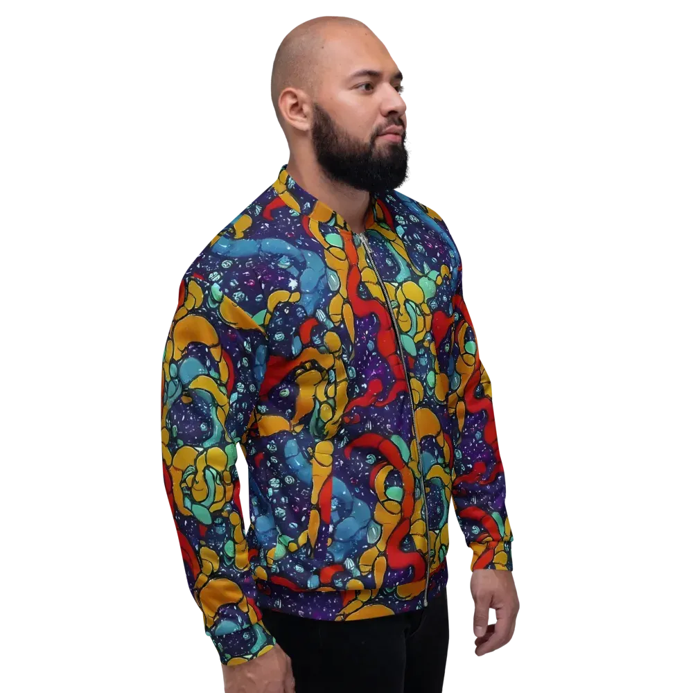 Cosmic Colorfall on Bomber Jacket — Right
