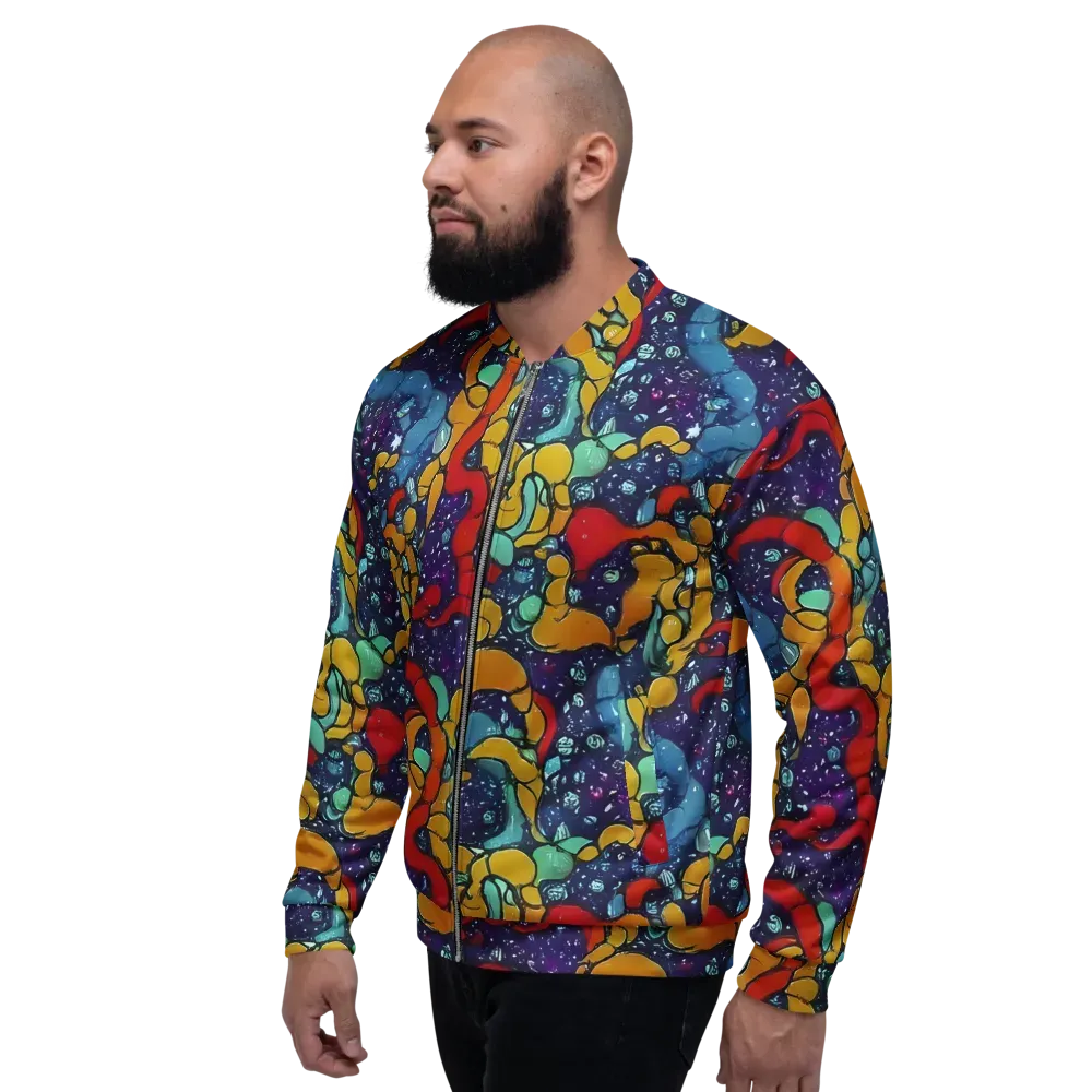 Cosmic Colorfall on Bomber Jacket — Left