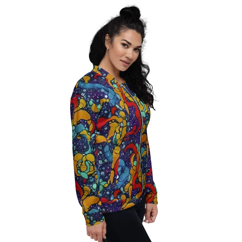 Cosmic Colorfall on Bomber Jacket — Right
