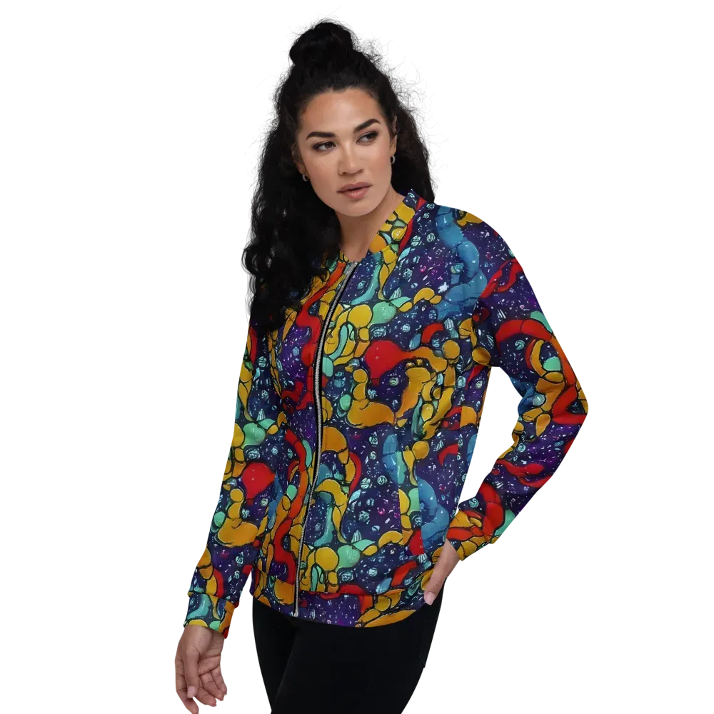 Cosmic Colorfall on Bomber Jacket — Left