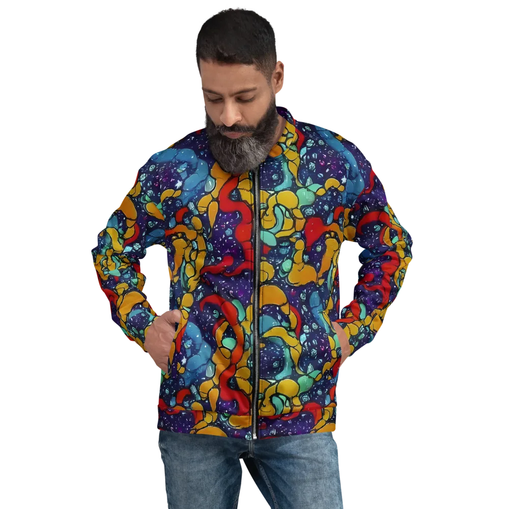 Cosmic Colorfall on Bomber Jacket — Front