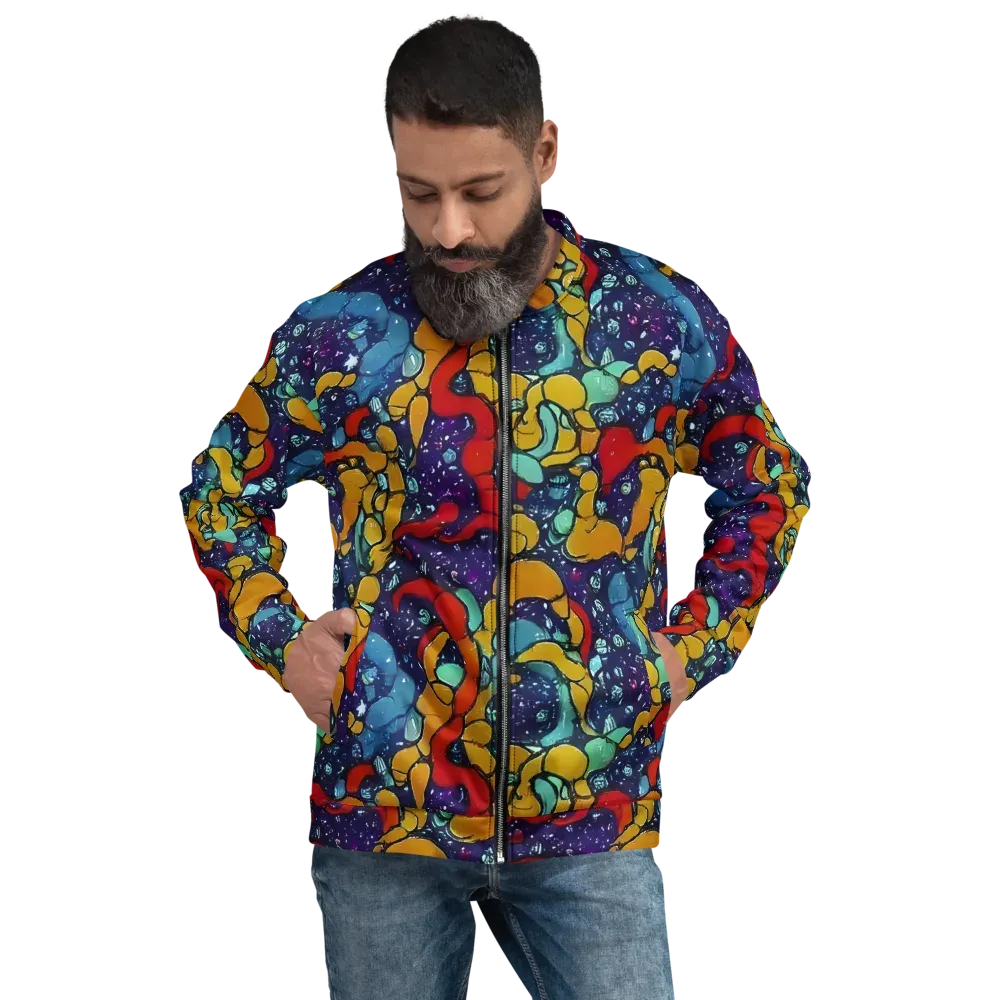 Cosmic Colorfall on Bomber Jacket — Front